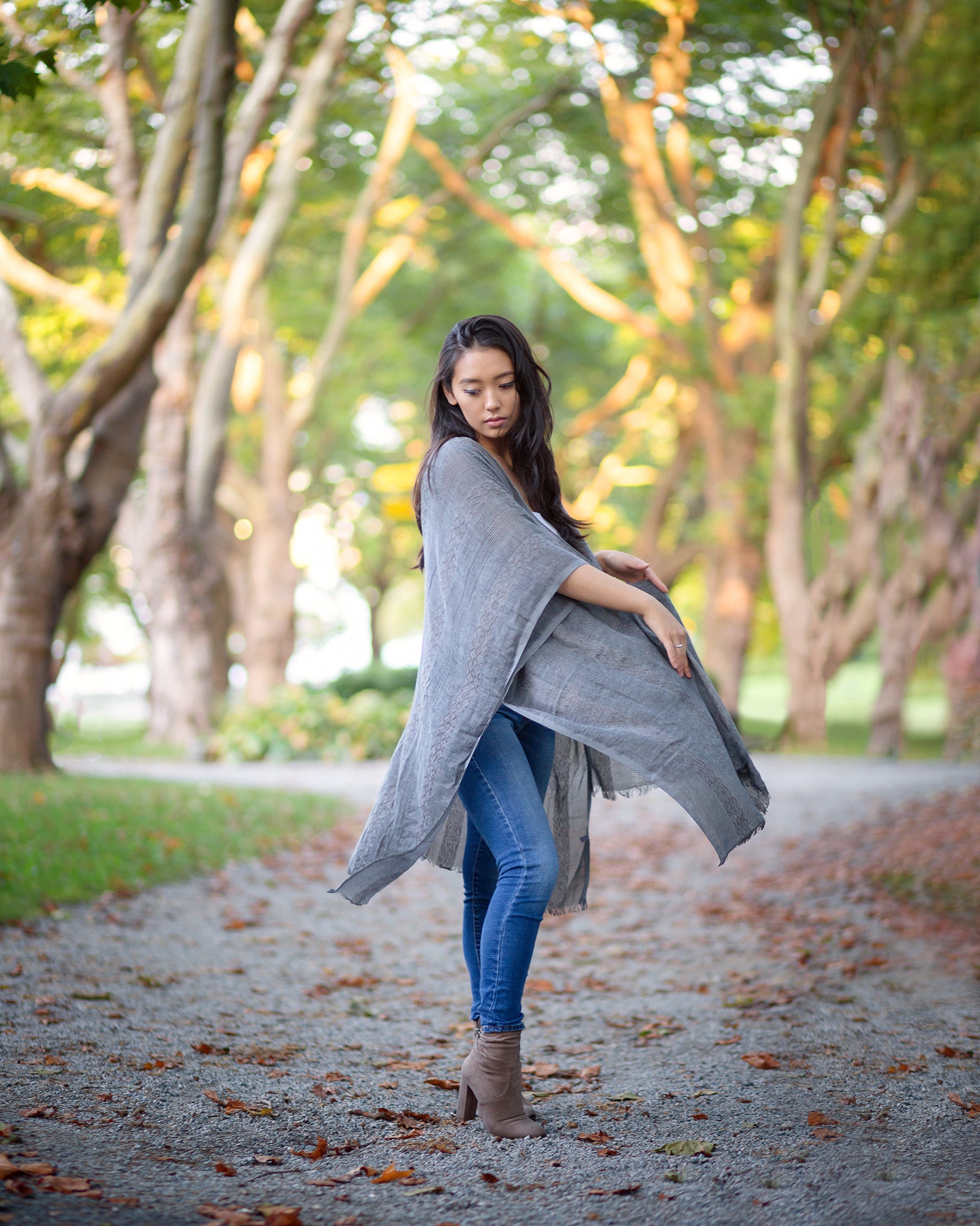 Kimono, long kimono, grey, The Kimono Store Canada