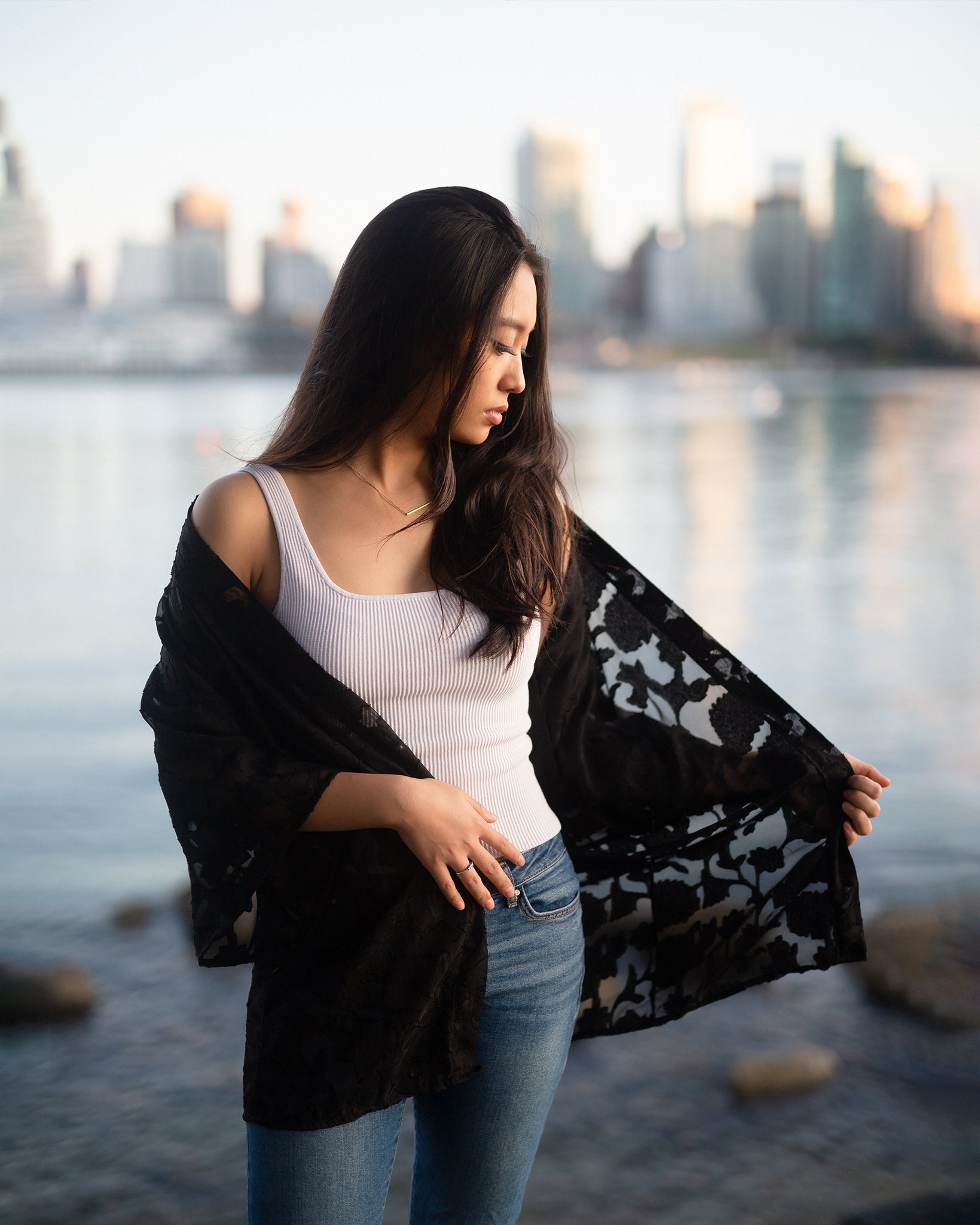 Black lace kimono jacket, The kimono store canada