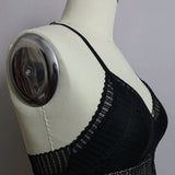 Women's black lingerie, lace crop top bralette, Shop T.K.S Canada, side