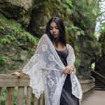 Women's long white lace boho, Cover up, Shop T.K.S