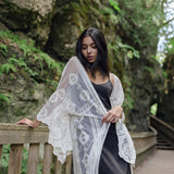 Women's long white lace boho, Cover up, Shop T.K.S