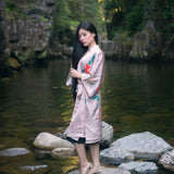 women's short pink kimono robe, gifts for her