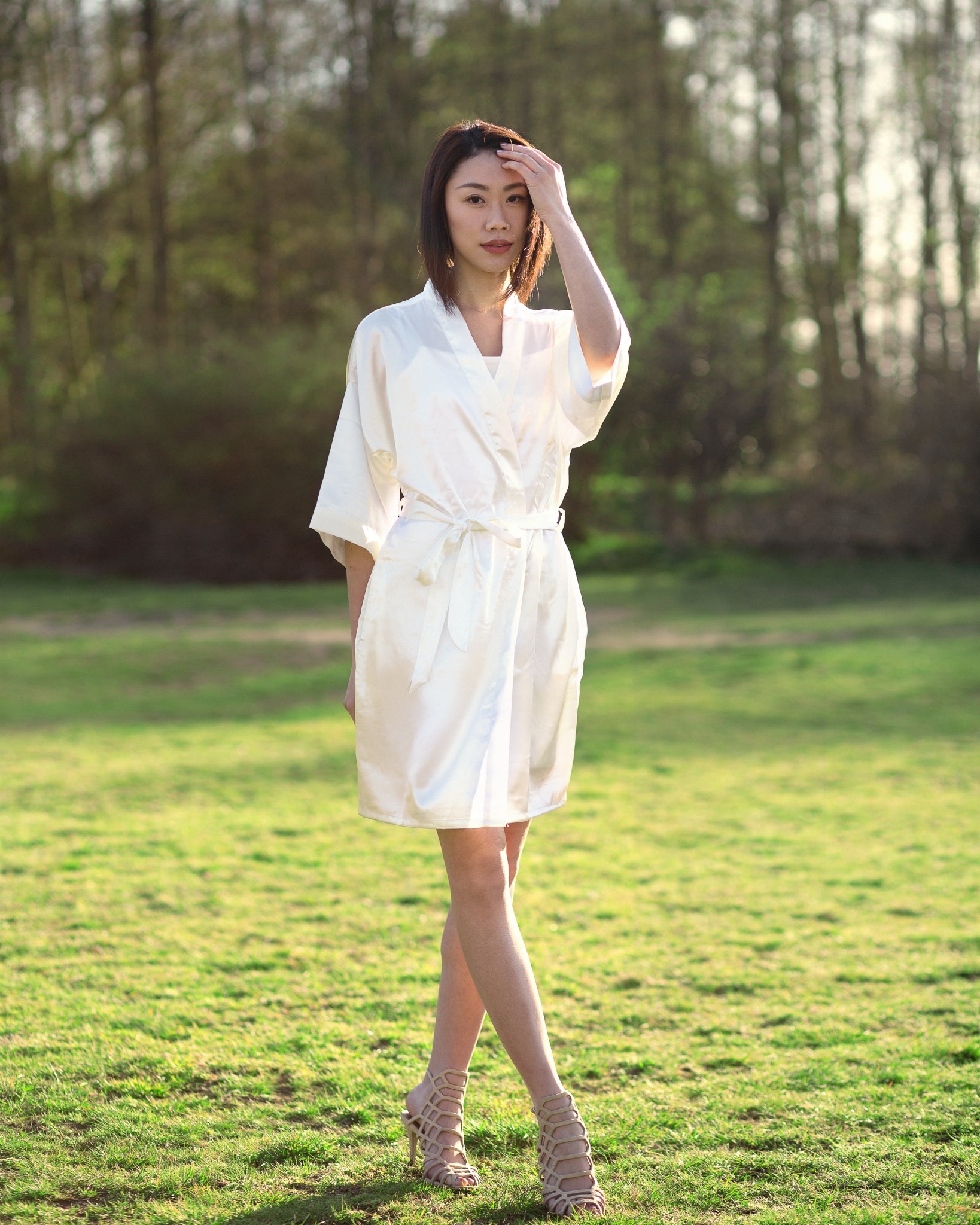 Women's bride bridal white robe for bridal showers, bachelorette parties, wedding gifts for the bride, Shop T.K.S