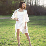 Women's bride bridal white robe for bridal showers, bachelorette parties, wedding gifts for the bride, Shop T.K.S