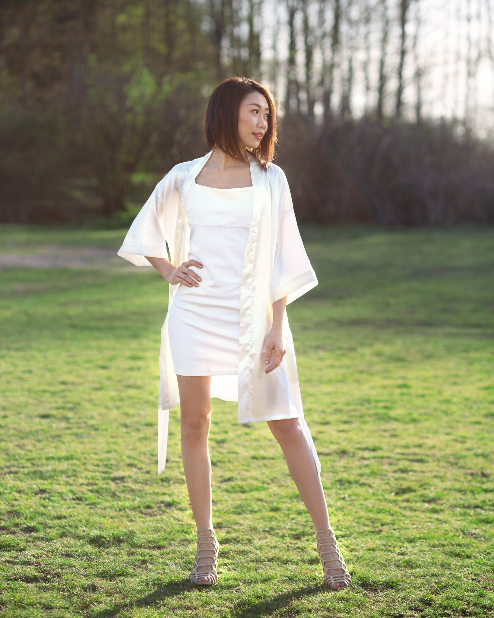 Women's bride bridal white robe for bridal showers, bachelorette parties, wedding gifts for the bride, Shop T.K.S