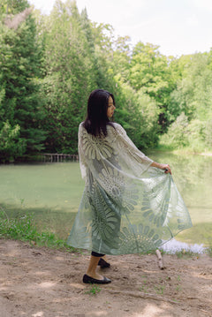 Women's, green lace ombre boho kimono cover up, Shop T.K.S, maternity clothing