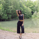 Women's black bamboo crop top, Shop T.K.S, loungwear