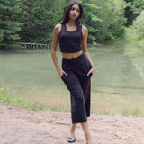 Women's black bamboo crop top, Shop T.K.S, loungwear