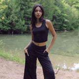 Women's black bamboo crop top, Shop T.K.S, loungwear