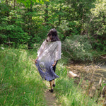 Women's Alexis blue lace ombre long kimono beach coverup for vacation style women flowy