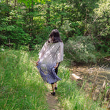 Women's Alexis blue lace ombre long kimono beach coverup for vacation style women flowy