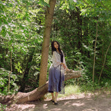 Women's Alexis blue lace ombre long kimono beach coverup for vacation style women gift for wife girlfriend