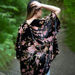 Women's Cherry Blossom Velvet Short Kelly Cover up, Shop T.K.S