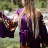 Women's purple kimono robe, maternity robe, the kimono store canada, best gift for my wife girlfriend