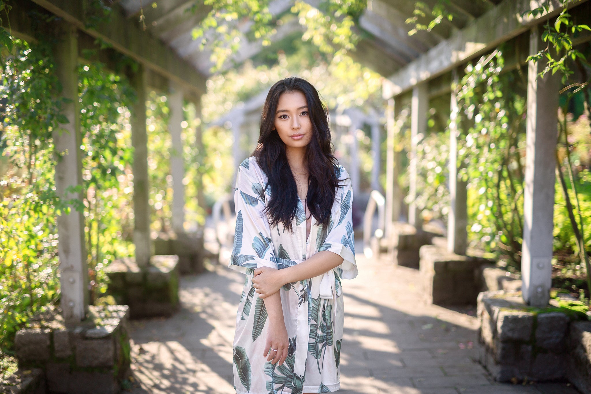 women's palma print kimono robe with pockets and ties, women's palma print kimono robe with pockets and ties, bridal robe, bridal gift, Shop T.K.S