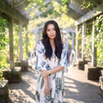 women's palma print kimono robe with pockets and ties, women's palma print kimono robe with pockets and ties, bridal robe, bridal gift, Shop T.K.S