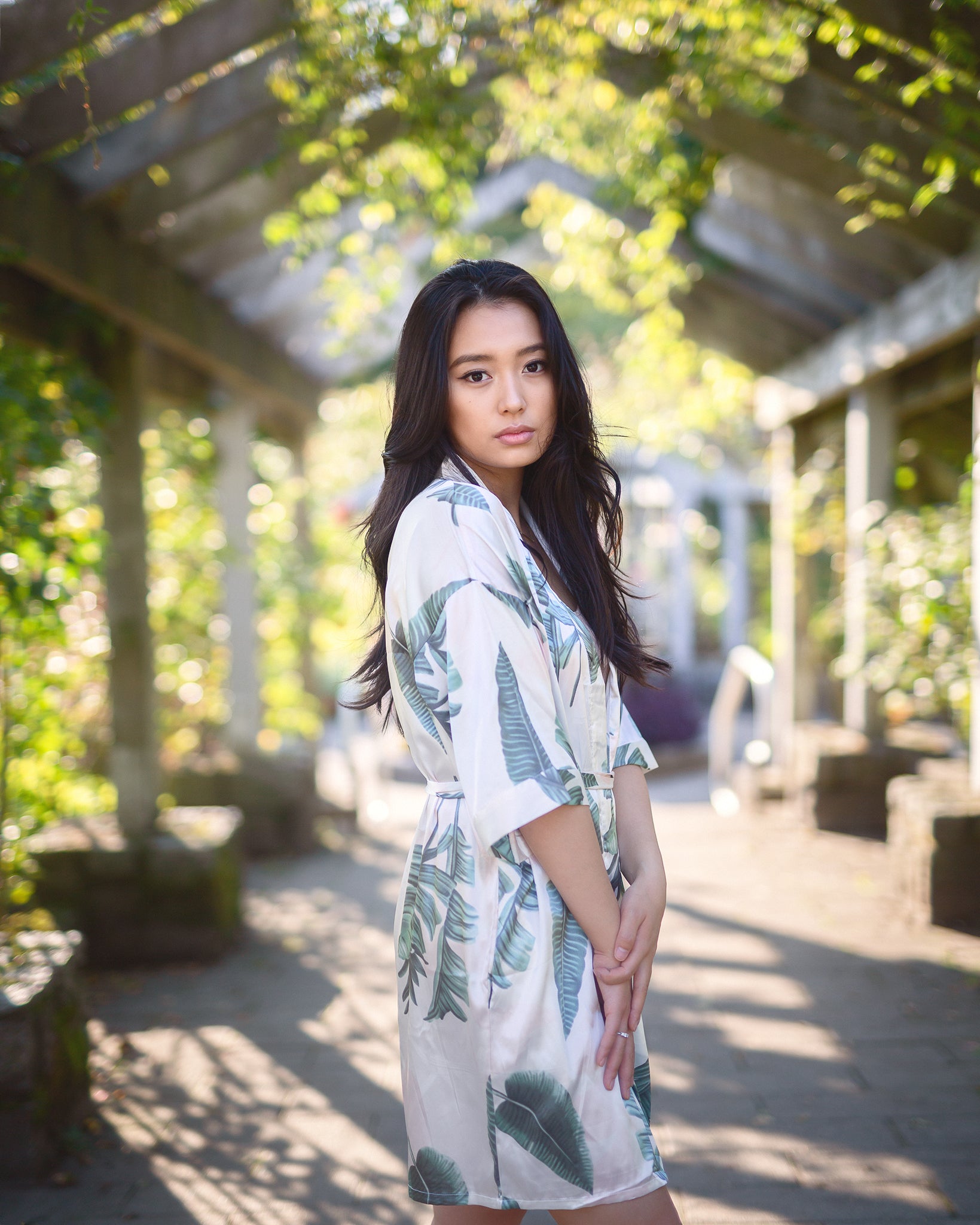 women's palma print kimono robe with pockets and ties, women's palma print kimono robe with pockets and ties, bridal robe, bridal gift, Shop T.K.S