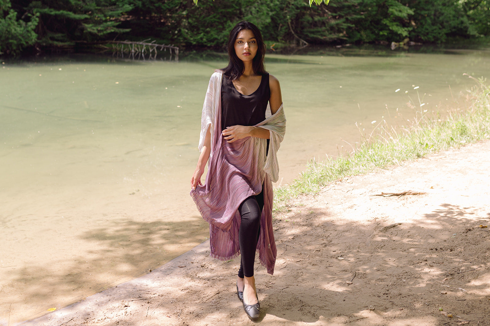 Women's beach dress, beach coverup, light purple ombre kimono dress. Maternity clothing.