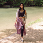 Women's beach dress, beach coverup, light purple ombre kimono dress. Maternity clothing.