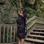 Women's black and floral velvet long boho kimono style, Shop T.K.S