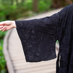 Women's Black Kimono Jacket robe, gifts for her, The Kimono Store Canada, Shop T.K.S