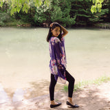 women's purple light weight cover up, beach cover up, Shop T.K.S