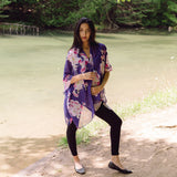 women's purple light weight cover up, beach cover up, Shop T.K.S