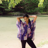 women's purple light weight cover up, beach cover up, Shop T.K.S