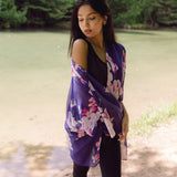 women's purple light weight cover up, beach cover up, Shop T.K.S