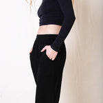 Women's black comfortable lounge pants, Shop T.K.S