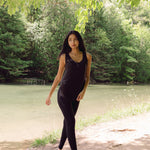 Women's black bamboo leggings, Shop T.K.S