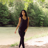 Women's black bamboo loungewear tank top. Shop T.K.S