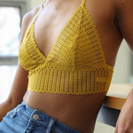 Women's yellow lingerie, lace crop top bralette, Shop T.K.S Canada
