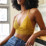 Women's yellow lingerie, lace crop top bralette, Shop T.K.S Canada