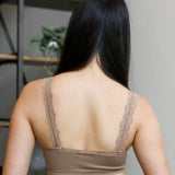 Women's tan crop top with lace straps for maternity clothing, Shop T.K.S, Canada