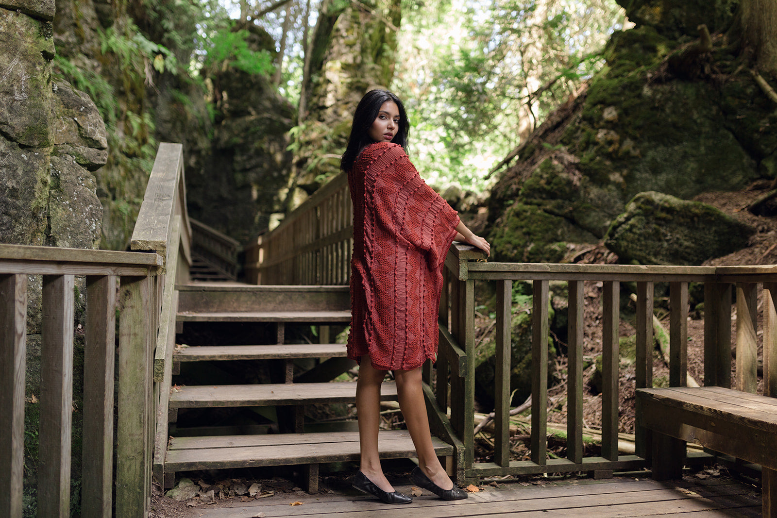 Women's burnt orange sweater cover up, Shop T.K.S