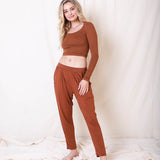 Women's rust orange comfortable loungewear loungepant, Shop T.K.S