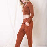 Women's rust orange comfortable loungewear loungepant, Shop T.K.S