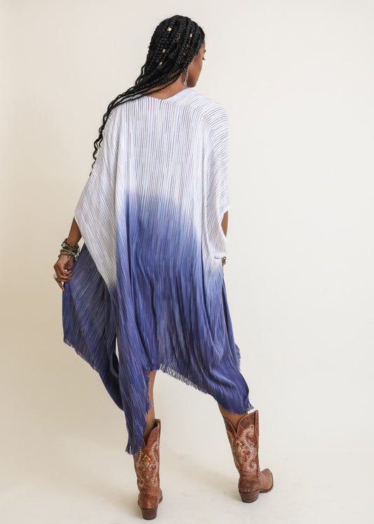 Women's blue and white beach cover up, what to wear on vacation, Shop T.K.S