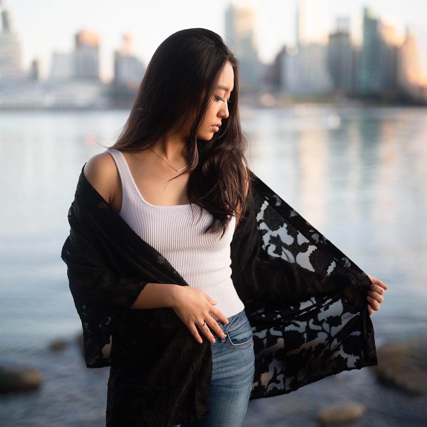 Black lace kimono jacket, The kimono store canada