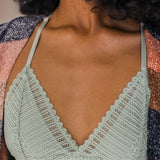 Women's sage green lace lingerie bralette crop top, Shop T.K.S Canada