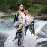 Women's navy blue and yellow maternity clothing, kimono sleeve maternity clothing the kimono store canada, Shop T.K.S